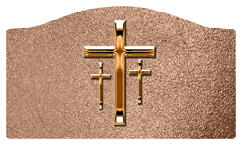 DASHELL-517-CP-SH-BZ Copper 3 Crosses Shimmer Bronze Background